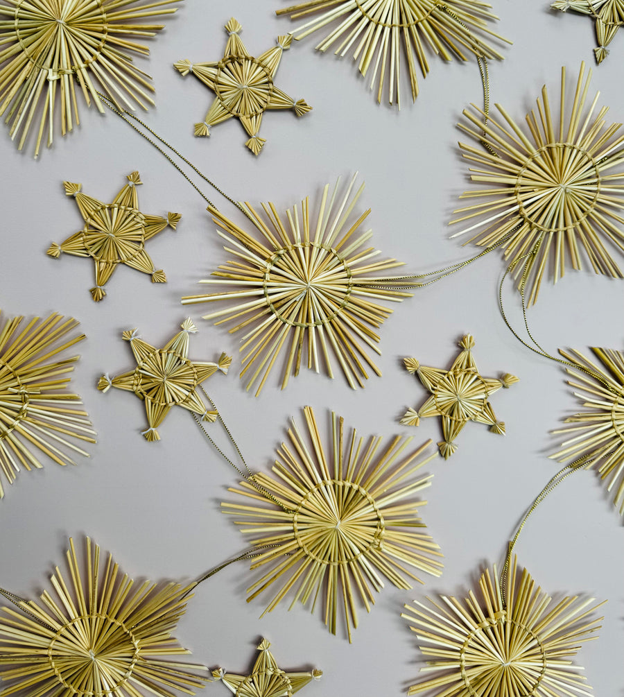 Popotillo Small Star Ornaments [sets of 3]
