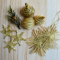 Popotillo Spiral Ornaments [sets of 3]